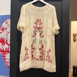 FREE PEOPLE embroidered dress